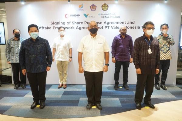 Sah, MIND ID Miliki 20 Persen Saham Vale Indonesia