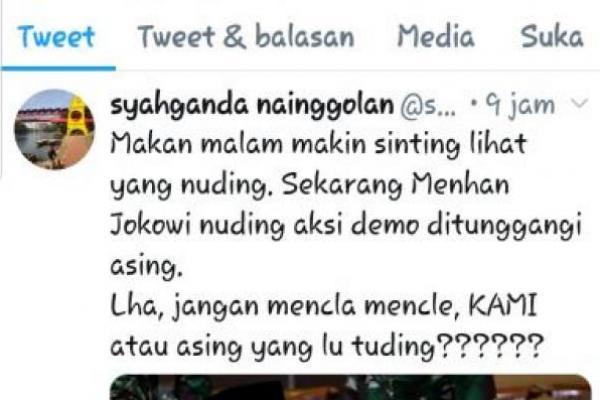 Syahganda Diciduk Polisi, Twitt Terakhirnya Tanggapi Prabowo