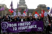 Protes Kekerasan Terhadap Wanita di Brussels