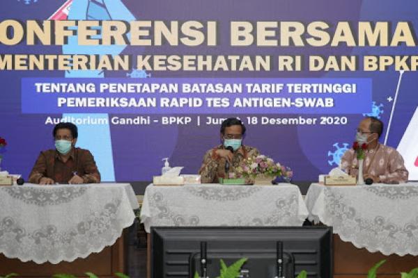 Pemerintah Tetapkan Tarif Rapid Test Antigen Rp250 ribu