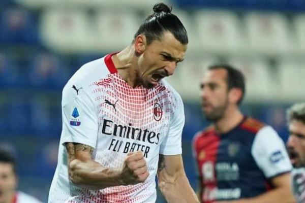 Dua Gol Kemenangan Milan Lawan Cagliari Diborong Ibrahimovic