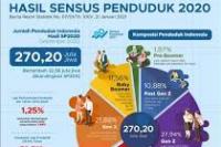  Penduduk Indonesia Bertambah 32,56 Juta Jiwa Selama 10 Tahun
