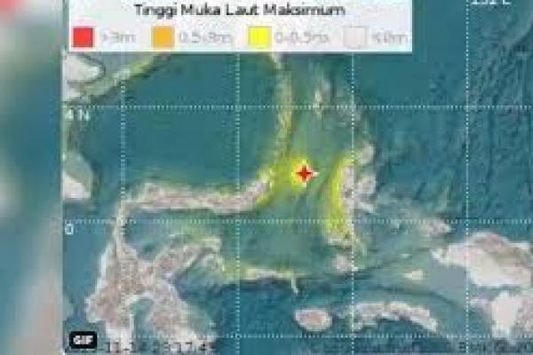 Perairan Sulawesi Utara Diguncang Gempa 7,1 Magnitudo