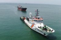 Kapal Patroli PLP Tanjung Uban Evakuasi MT Great Marine