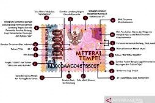 Ditjen Pajak  Perkenalkan Desain Meterai Baru Rp10.000
