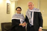 Menlu Retno Marsudi Bertemu Menlu Palestina Al-Maliki di Yordania
