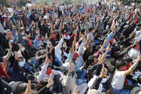 Demonstrasi Antikudeta di Myanmar Masuk Hari Ketujuh