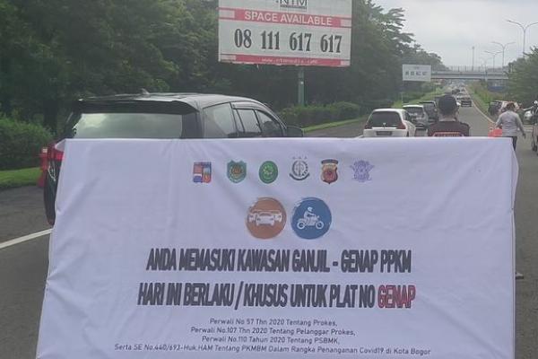  Besok, Bogor Lanjutkan Ganjil Genap Akhir Pekan