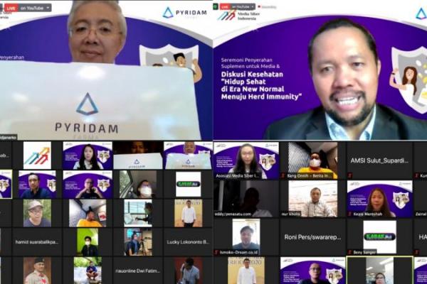 Bantu Wartawan Imun Covid-19, AMSI Salurkan 2.725 Suplemen dari Pyridam Farma