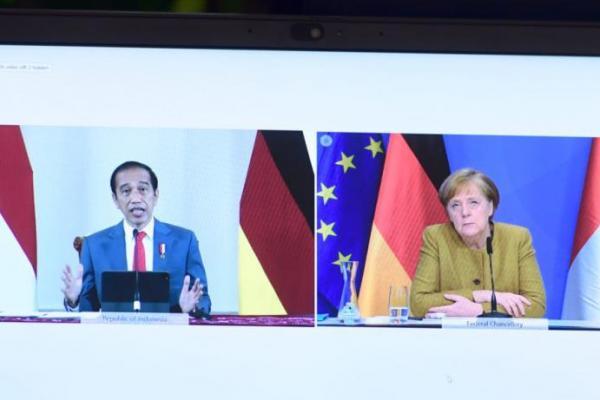 Bertemu Angela Merkel, Jokowi Pamer Penurunan Kasus COVID di Indonesia 