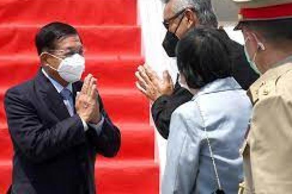 PemimpinJunta Militer Myanmar Min Aung Hlaing Tiba di Jakarta