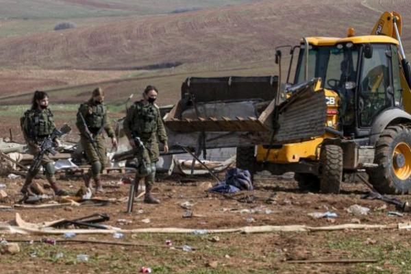 Rumah-rumah Komunitas Badui di Tepi Barat Kembali Dihancurkan Israel 