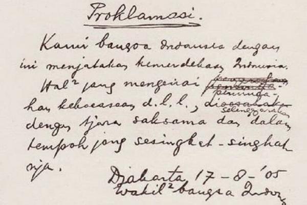 Ini Dia Sejarah Teks Proklamasi Kemerdekaan RI