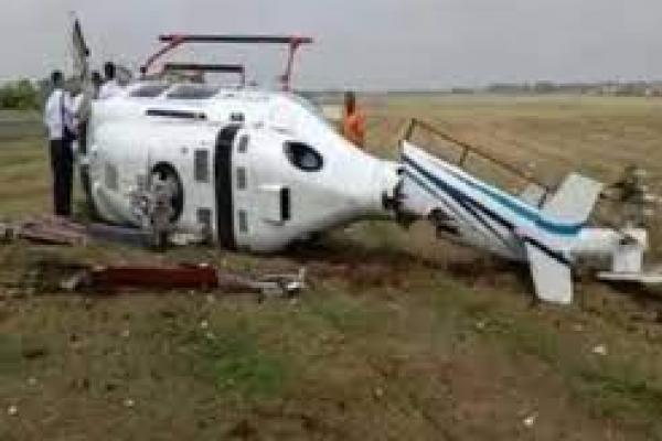 Helikopter Milik Balai Besar Kalibrasi Terguling 