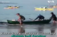 Kapal Nelayan Indonesia Disulap Jadi Furnitur di Rusia