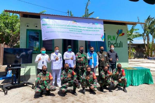 Manfaatkan FABA, PLN Bedah Rumah Prajurit di Sikka