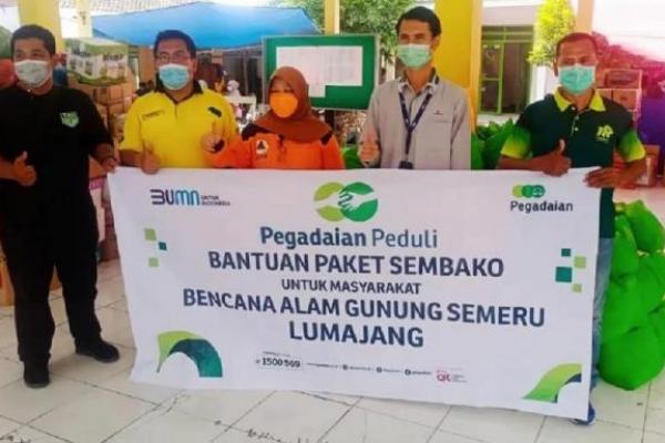 Tanggap Cepat, Pegadaian Kirim Batuan ke Korban Erupsi Gunung Semeru