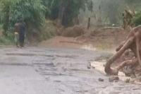 Jalan Penghubung Antara Pagelaran-Sukanagara Cianjur Terputus Akibat Longsor