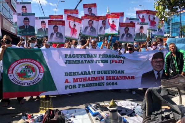 Giliran Komunitas Pedagang Jatinegara Deklarasikan Dukungan Cak Imin Capres 2024