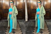 Hadiri Paris Fashion Week, Rihanna Kenakan Jumpsuit Aqua Ketat Pamerkan Baby Bump 