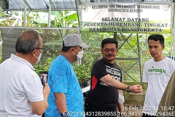 Mentan Apresiasi Minaqu-Petani Bojongkerta Kembangkan Greenhouse Tanaman Hias