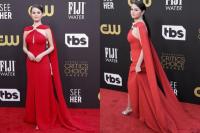 Selena Gomez Tampil Menakjubkan dengan Gaun Ruby Cape di The Critics Choice Awards 2022