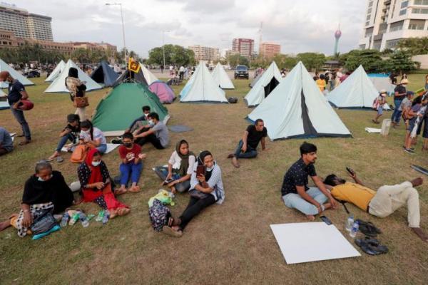 Aksi Protes Nasional Sri Lanka Dipusatkan di Perkemahan Tengah Kota