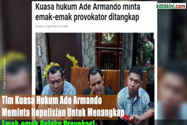 Kuasa Hukum Ade Armando Minta Emak-Emak Provokator Ditangkap