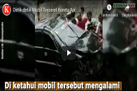 Viral! Detik-detik Mobil Terseret Kereta Api