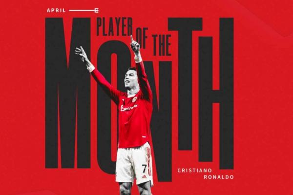Cristiano Ronaldo Pemain Terbaik April
