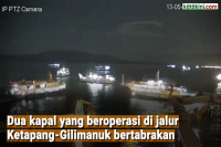 Detik-detik Dua Kapal Penumpang Tabrakan di Pelabuhan ASDP Ketapang