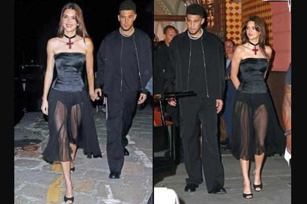 Kenakan Outfit Serba Hitam, Kendall Jenner dan Devin Booker Gandengan Tangan Hadiri Dinner Romantis