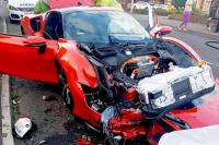 Ferrari SF90 Ringsek Pasca Alami Kecelakaan Tunggal