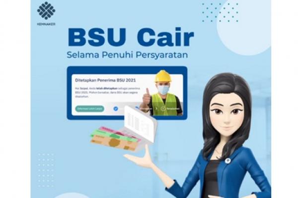 Ilustrasi pencairan Bantuan Subsidi Upah atau BSU (FOTO: KEMNAKER RI) 