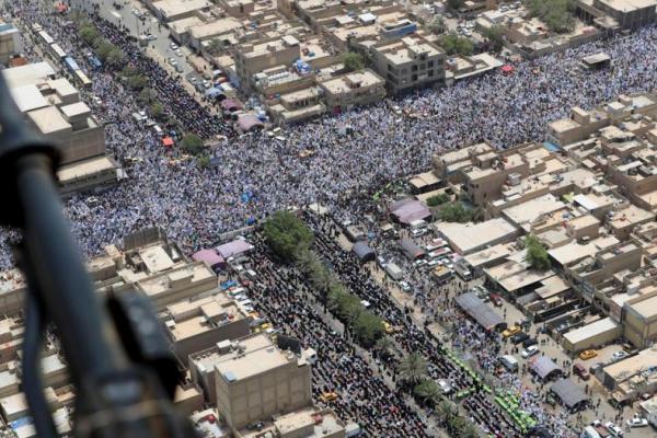 Unjuk Kekuatan, Pendukung Ulama Irak Sadr Padati Jalanan Baghdad