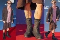 Gaya Nyeleneh Brad Pitt, Kenakan Rok saat Hadiri Premiere Film Bullet Train