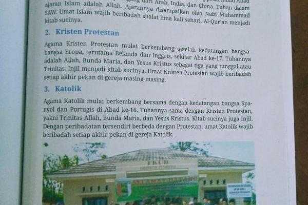 Keliru Definisikan Trinitas, Buku PPKn Menuai Protes
