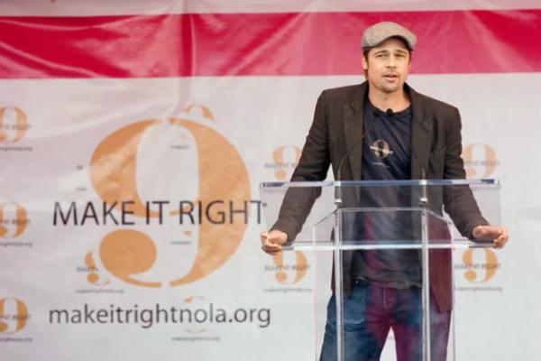 Brad Pitt Bayar Gugatan Rp 300 Miliar untuk Rumah Warga New Orleans yang Rusak