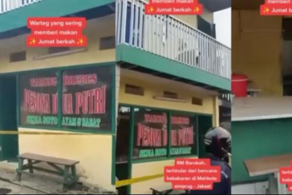 Rajin Sedekah, Warung Nasi Selamat dari Kobaran Api di Simprug