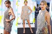 Tampil Cantik dan Glamor, Taylor Swift Kenakan Crystal Minidress di Ajang MTV VMA 2022