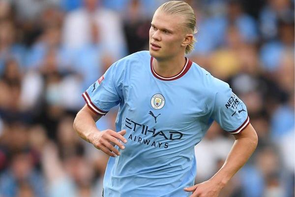 Penyerang Manchester City Erling Haaland (Liga Olahraga) 