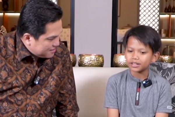 Bantuan Erick Untuk Farel Prayoga, Dari Warung Hingga Bea Siswa