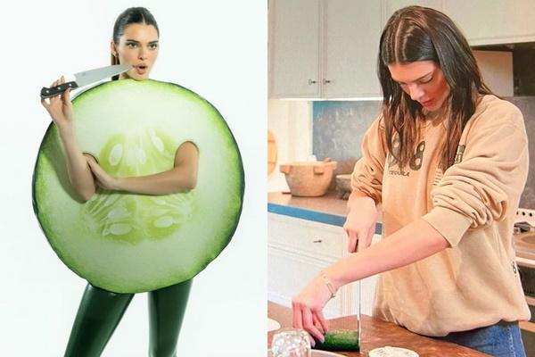 Kostum Halloween Kendall Jenner Olok Momen Viral Dirinya yang tak Bisa Potong Mentimun