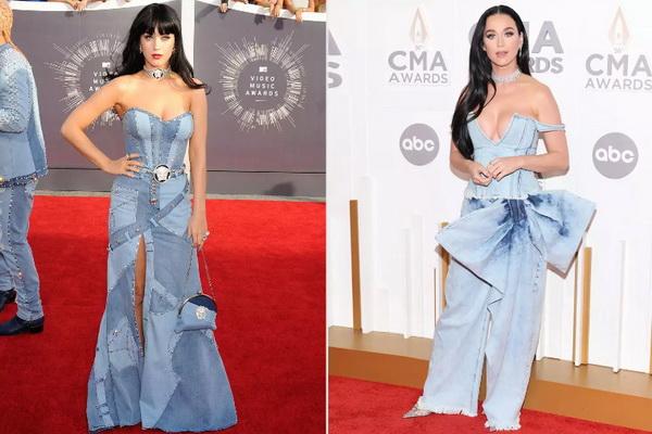 Kenakan Denim di CMA Awards, Penampilan Katy Perry Mirip dengan Viral Dress VMA 2014