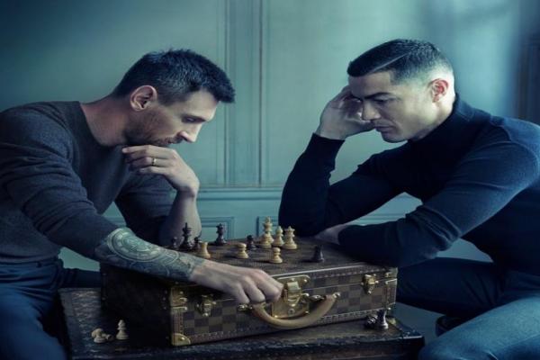 Iklan Produk Louis Vuitton Terbaru Memakai Model Mega Bintang Ronaldo dan Messi 