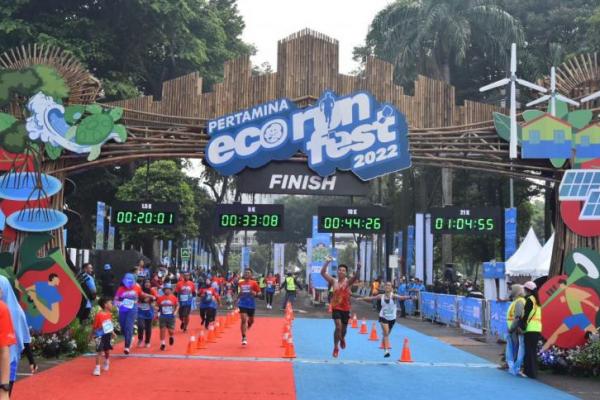 Antusias, 8.300 Pegiat Olah Raga Lari Ikuti Pertamina Eco-RunFest 2022