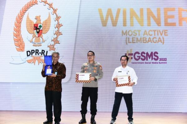 Medsos DPR Raih Lima Nominasi Government Social Media Summit 2022