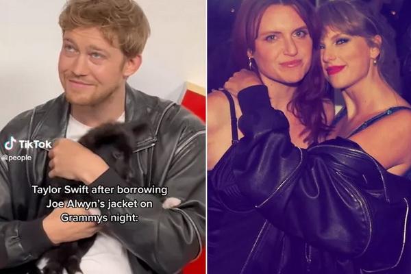 Curi Gaya Sang Pacar, Taylor Swift Kenakan Jaket Joe Alwyn ke Grammy Afterparty