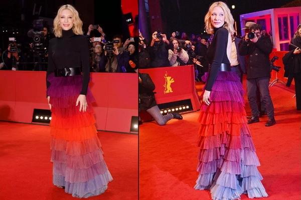 Hadiri Premiere Tar di Berlin, Cate Blanchett Kenakan Turtleneck Backless dan Rok Tutu Givenchy