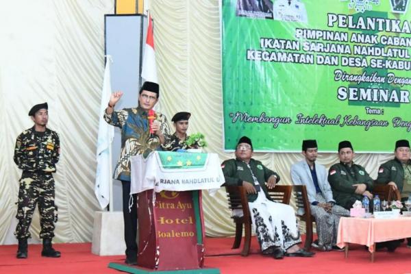 Hadir Dipelantikan PAC ISNU Gorontalo, Fadel Muhammad Dorong Para Sarjana Menjadi Enterpreneur